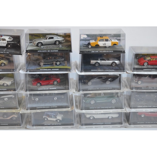 211 - Seventy nine cased 1/43 scale diecast James Bond vehicle models from GE Fabbri to include Moon Buggy... 