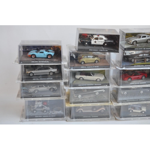 211 - Seventy nine cased 1/43 scale diecast James Bond vehicle models from GE Fabbri to include Moon Buggy... 