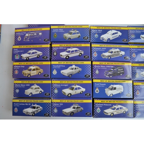 212 - Collection of twenty six boxed 1/43 scale previously displayed British Police Car diecast models fro... 