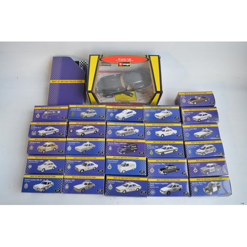 212 - Collection of twenty six boxed 1/43 scale previously displayed British Police Car diecast models fro... 