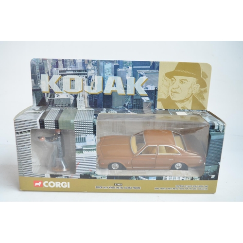 213 - Six boxed film and television themed diecast model car sets, all with figures to include 57403 Kojak... 