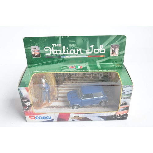 216 - 3 Corgi Italian Job 04441 Mini with driver figure (with gold bars) diecast car model sets with red, ... 