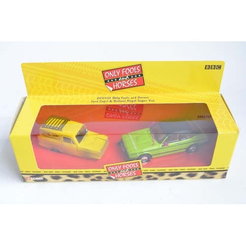 217 - Six boxed British television themed diecast model car sets  from Corgi to include Only Fools And Hor... 