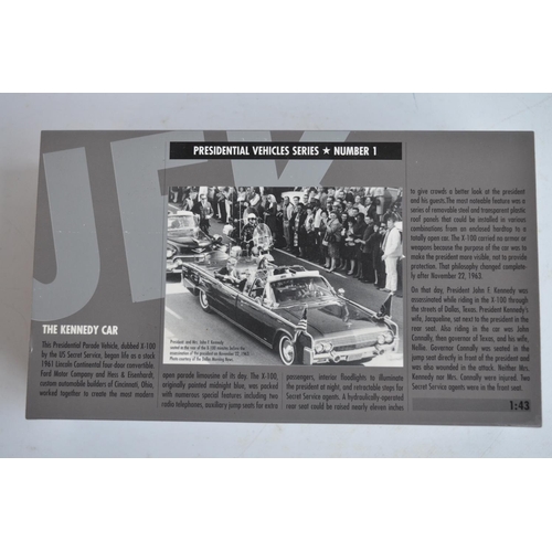 219 - Minichamps 1/43 scale diecast Presidential Vehicles Series No1 1961 Lincoln Continental Presidential... 