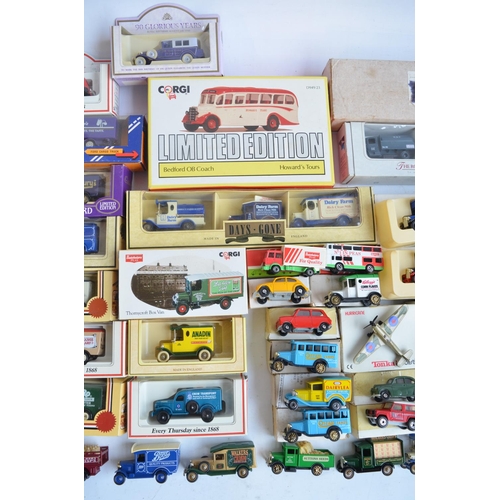 220 - Collection of diecast model vehicles and aircraft from Lledo,  Corgi and Tonka Polistil. Models appe... 