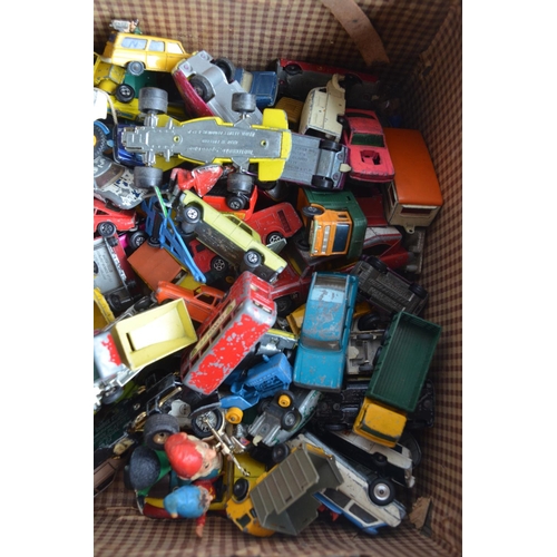 223 - Suitcase containing a large number of mostly vintage diecast model vehicles to include Lesney, Match... 