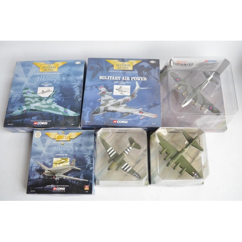 228 - Six Corgi Aviation Archive 1/144 diecast model aircraft to include AA31601 limited edition Falklands... 