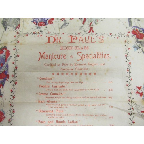 853 - Early c20th Dr. Paul's High Class Manicure Specialties price list