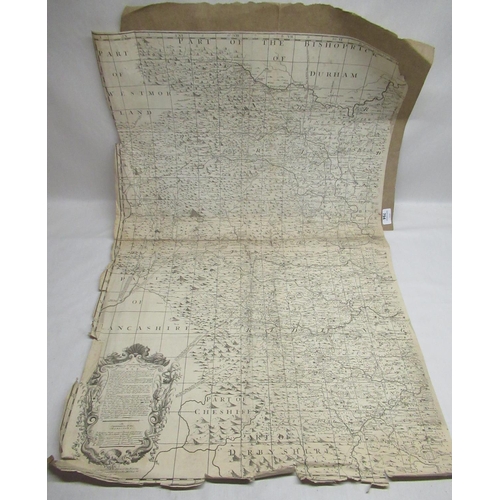 856 - C17th map of the West Riding of Yorkshire