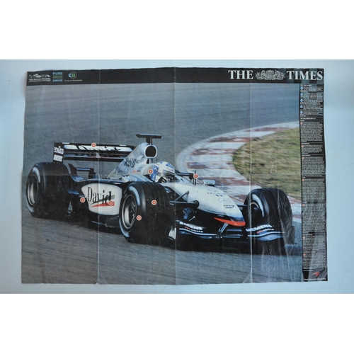 915 - Collection of mostly David Coulthard related prints and books to include 'Victory At Monaco' framed ... 