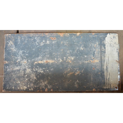 916 - Large enamel steel plate advertising sign for Eveready Flashlights, Batteries and Bulbs, 182.5x91.2c... 