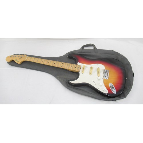 921 - Yamato left handed electric guitar, with grey guitar carry case