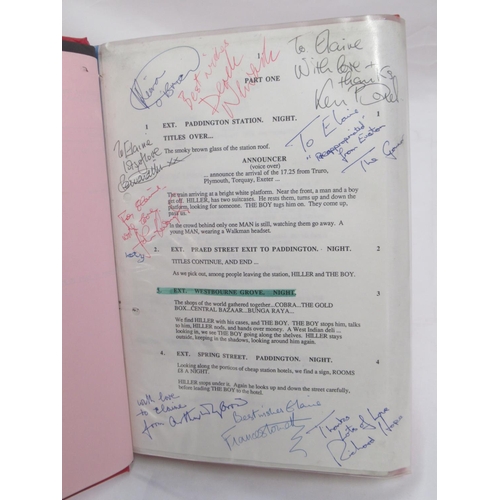 865 - Folder cont. Bellman and True (1987 film) script signed by Kieran O'Brien, Derek Newark , Ken Bones,... 