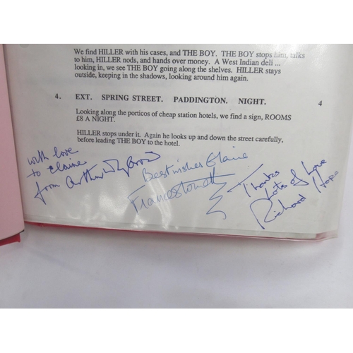 865 - Folder cont. Bellman and True (1987 film) script signed by Kieran O'Brien, Derek Newark , Ken Bones,... 