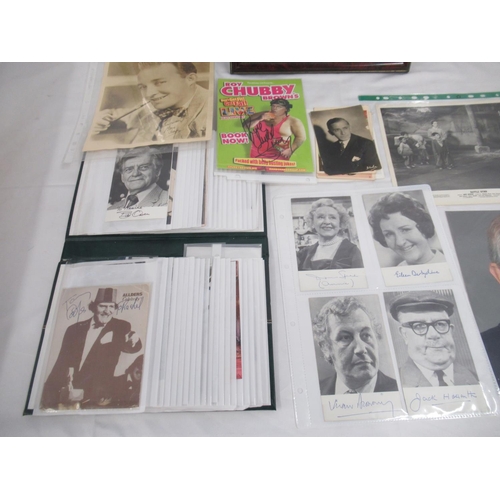 867 - Mixed collection of signed photos to inc. Tony Blair, Leslie Philips, Bruce Forsyth, John Cleese, Hu... 