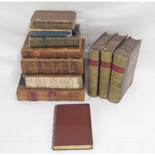 898 - Assorted collection of leather bound (and disbound) books to inc. Stevenson (Robert Louis) The Stran... 