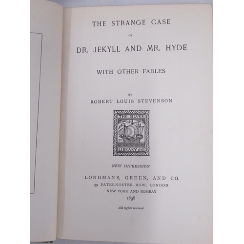 898 - Assorted collection of leather bound (and disbound) books to inc. Stevenson (Robert Louis) The Stran... 