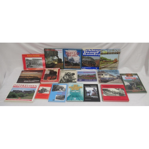 909 - Assorted collection of German railway related books, some written in German and English, majority in... 