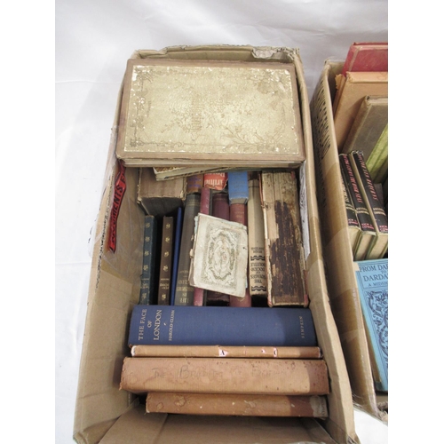 911 - Assorted collection of c20th and some c19th books, in various states in 3 boxes