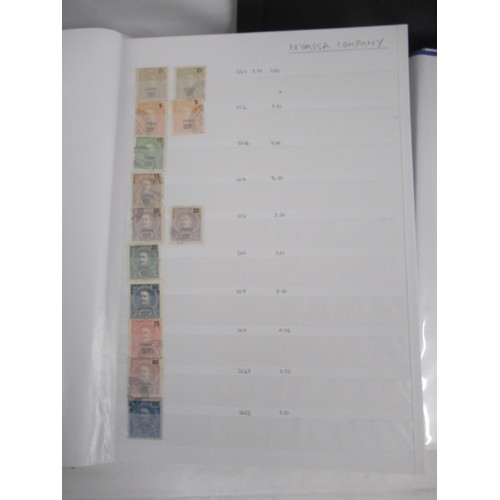 816 - Comprehensive and Impressive Presentation of Nyasaland stamps and covers in 7 folders/albums to inc.... 