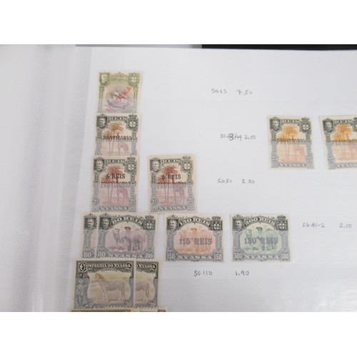 816 - Comprehensive and Impressive Presentation of Nyasaland stamps and covers in 7 folders/albums to inc.... 