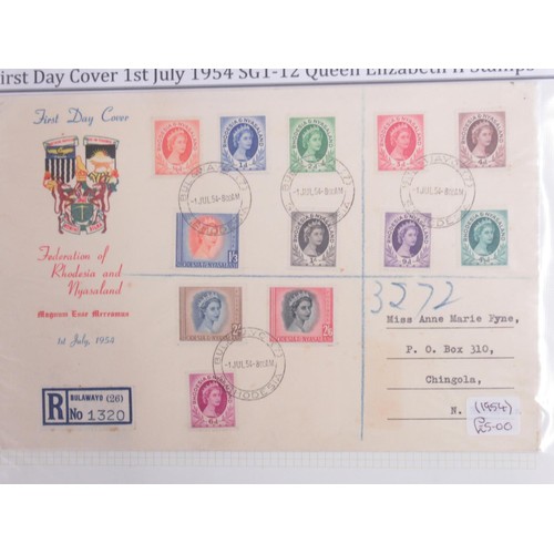 816 - Comprehensive and Impressive Presentation of Nyasaland stamps and covers in 7 folders/albums to inc.... 