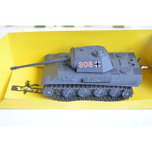 238 - Collection of 24 boxed diecast military vehicles from Verem (tanks with working metal tracks), Victo... 