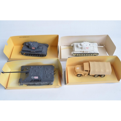 239 - Collection of ten diecast mostly German WWII armour/tank models and 9x 'Cars Of The Commanders' seri... 