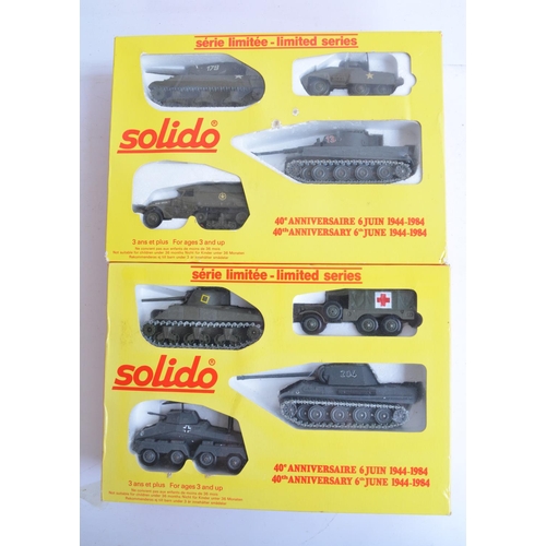 240 - Collection of diecast armour models from Solido to include 11 boxed single vehicle sets, WWII and po... 