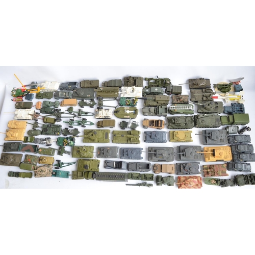 243 - Extensive collection of diecast military vehicles, various manufacturers to include Solido, Dinky, B... 