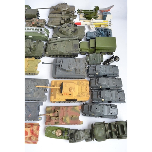 243 - Extensive collection of diecast military vehicles, various manufacturers to include Solido, Dinky, B... 