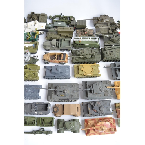 243 - Extensive collection of diecast military vehicles, various manufacturers to include Solido, Dinky, B... 