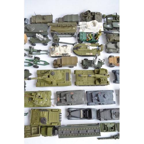 243 - Extensive collection of diecast military vehicles, various manufacturers to include Solido, Dinky, B... 