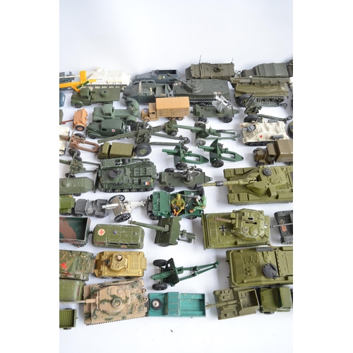 243 - Extensive collection of diecast military vehicles, various manufacturers to include Solido, Dinky, B... 