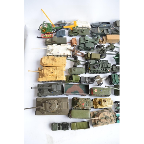 243 - Extensive collection of diecast military vehicles, various manufacturers to include Solido, Dinky, B... 