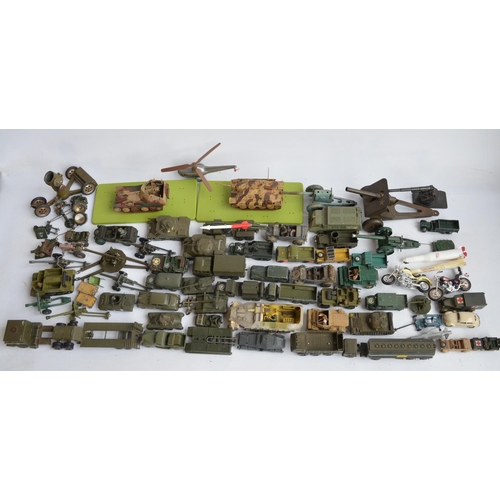 244 - Collection of mostly military diecast model vehicles from Solido, Corgi, Dinky, 21st Century Toys, B... 