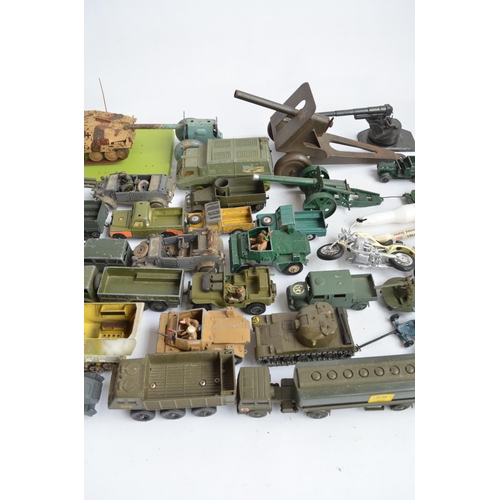 244 - Collection of mostly military diecast model vehicles from Solido, Corgi, Dinky, 21st Century Toys, B... 