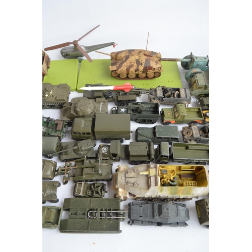 244 - Collection of mostly military diecast model vehicles from Solido, Corgi, Dinky, 21st Century Toys, B... 