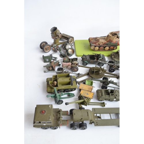 244 - Collection of mostly military diecast model vehicles from Solido, Corgi, Dinky, 21st Century Toys, B... 