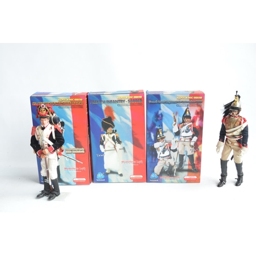 253 - Four 1/6 scale Napoleonic Series French soldier action figures from Modellers Loft/DiD Corp to inclu... 