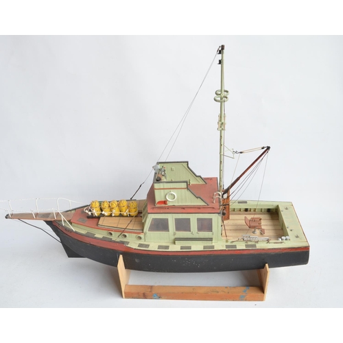 261 - Large scratch built wooden radio controlled model of the 'Orca' as featured in the film Jaws, approx... 