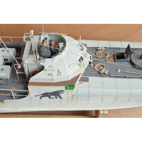 264 - Radio controlled 1/35 scale German Navy Schnellboot model as converted from the plastic kit by Itale... 