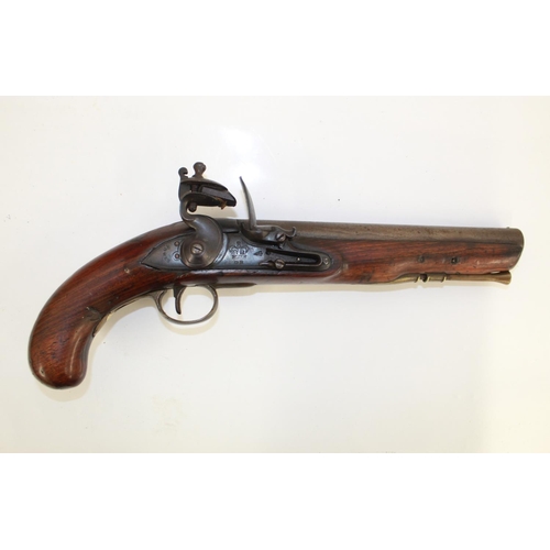 1109 - Circa late-C18th Tower British military flintlock pistol. Complete with original brass fittings and ... 