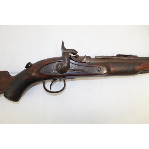 1112 - Westley Richards and Co. breach-loading percussion cap 'Monkey Tail' carbine, dated 1875. Complete w... 