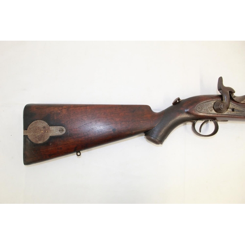 1112 - Westley Richards and Co. breach-loading percussion cap 'Monkey Tail' carbine, dated 1875. Complete w... 