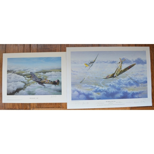 1139 - Two limited edition aviation prints complete with CoA's to include 'The Right Of The Line' by Graeme... 