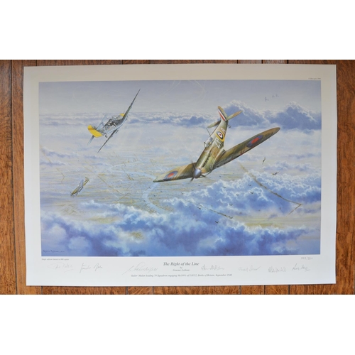 1139 - Two limited edition aviation prints complete with CoA's to include 'The Right Of The Line' by Graeme... 