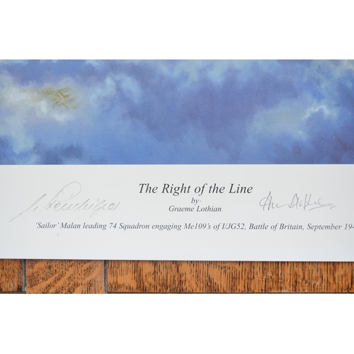 1139 - Two limited edition aviation prints complete with CoA's to include 'The Right Of The Line' by Graeme... 