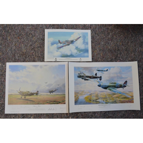 1141 - Three limited edition aviation prints to include 'Return To France' by Alan Holt, 465/850 with CoA a... 