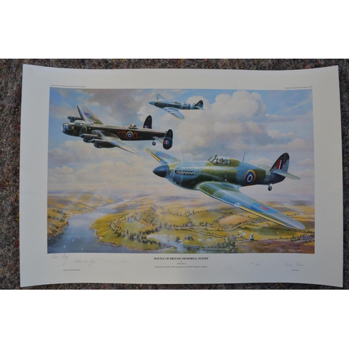 1141 - Three limited edition aviation prints to include 'Return To France' by Alan Holt, 465/850 with CoA a... 